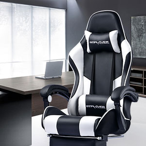 Best back support cushion gaming chair with footrest 