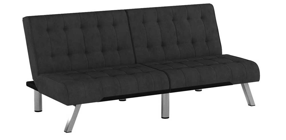  DHP Emily Futon Bed With Chrome Legs under $300 