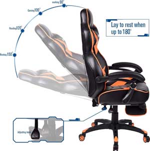 movable tilt and lock elecwish gaming chair review 