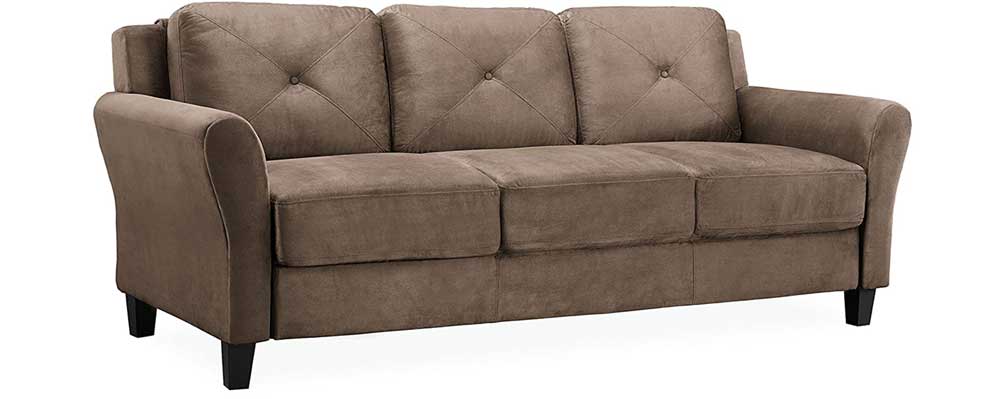 Lifestyle Solutions Collection Grayson Micro-fabric Sofa for heavy person 