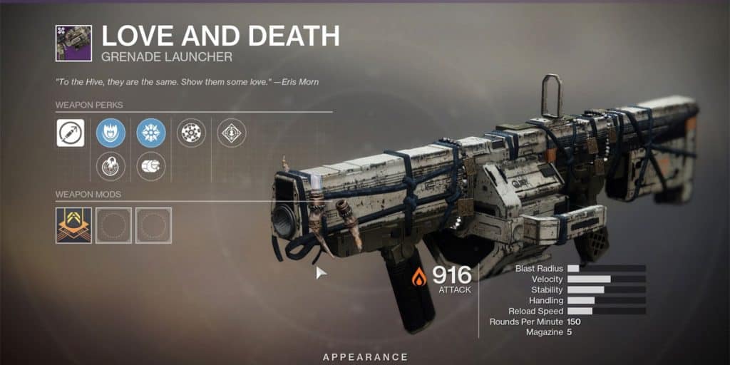 Love And Death Grenade Launcher