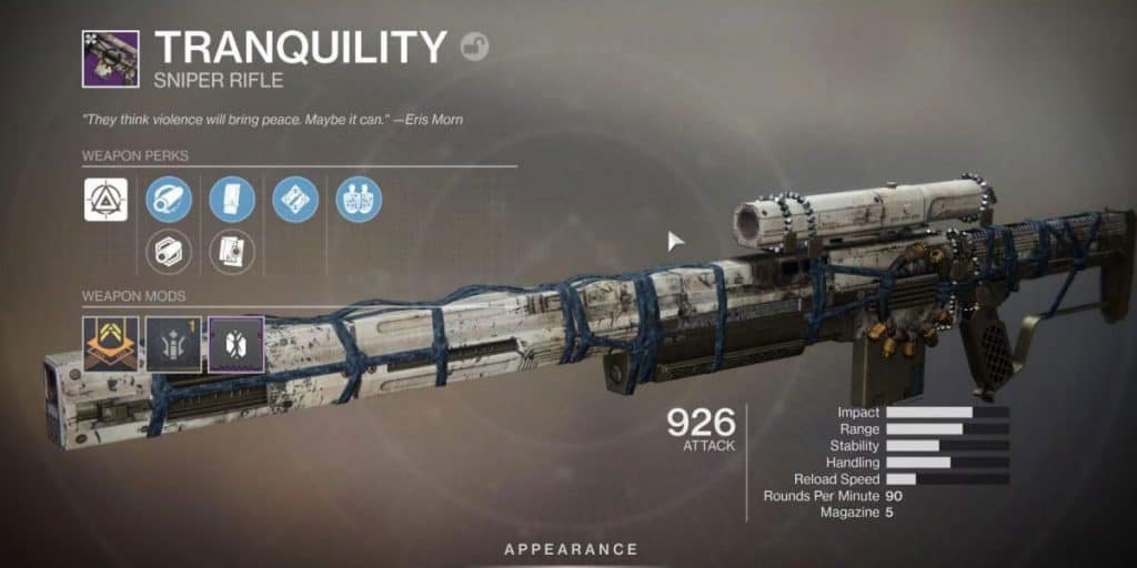 Tranquility Sniper Rifle