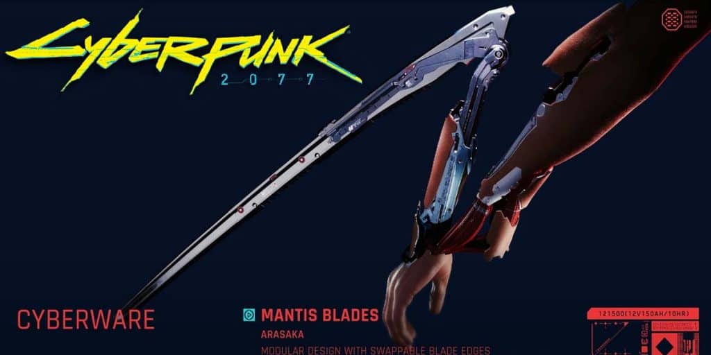 Mantis Blades cyberpunk 2077 