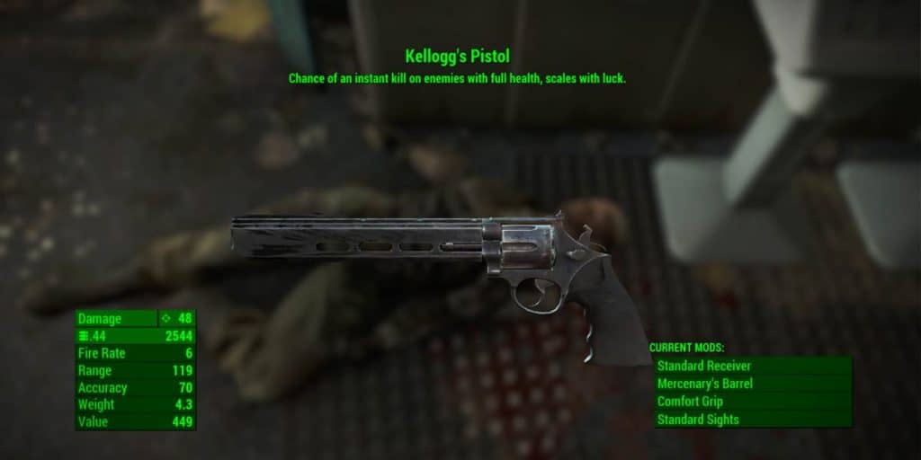fallout 4 Kellogg’s Pistol 