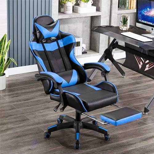 gaming chair with footrest 