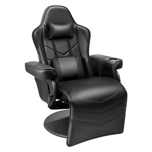 homall racing style game chair with cup holder 